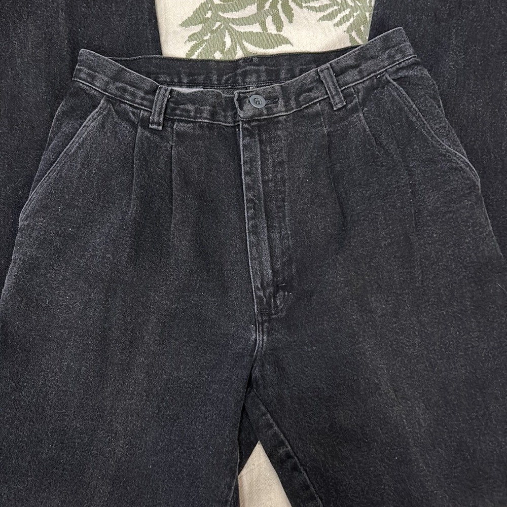 Pleated Wranglers Rodeo Vintage 31x36 High Rise Jeans Black EUC VTG 90s Western - Picture 3 of 7